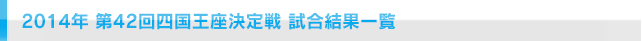 四国王座決定戦